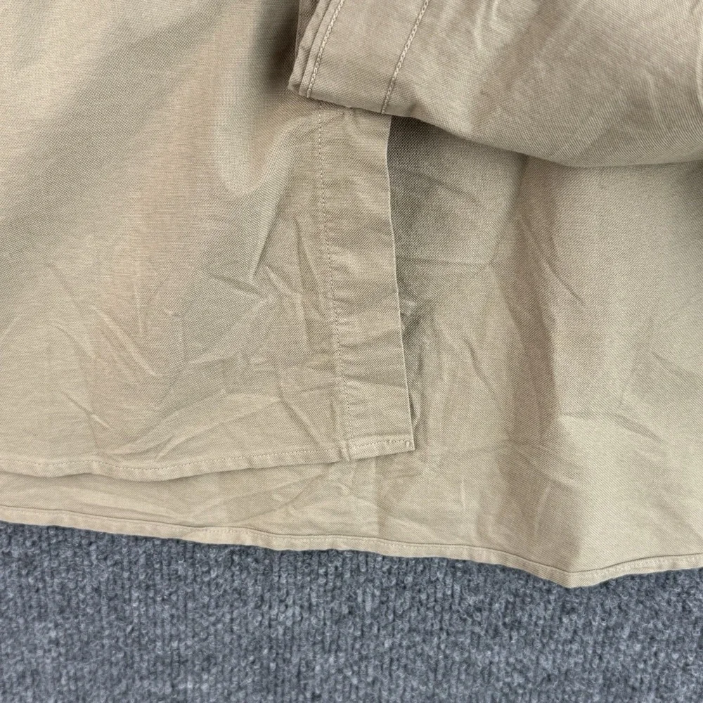 Polo Ralph Lauren Button Down Shirt Mens 2XB Khaki Classic Oxford Short Sleeve